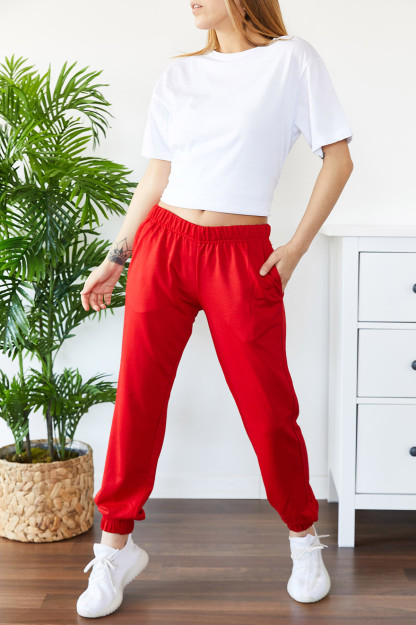 Эластичные Спортивные Брюки Beli & Part 0YXK8-43713-04 - Красный Hanx 0YXK8-43713-04|Красный_S_(36) S (36)
