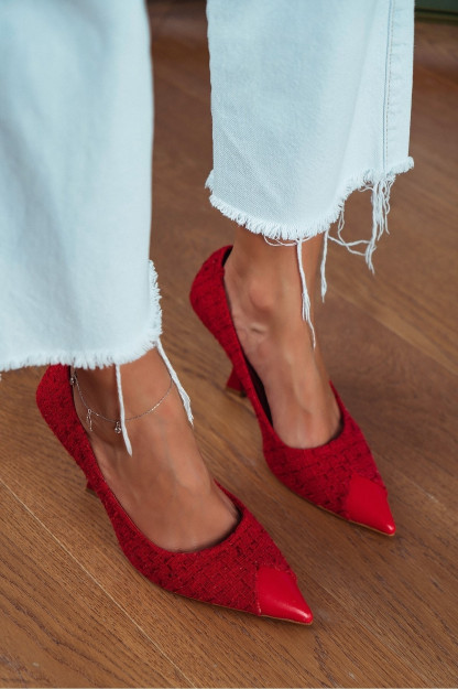 Женские Туфли На Шпильке С Острым Носком Alissa C526 Nisantasi Shoes Турция C526|Красный_36 39