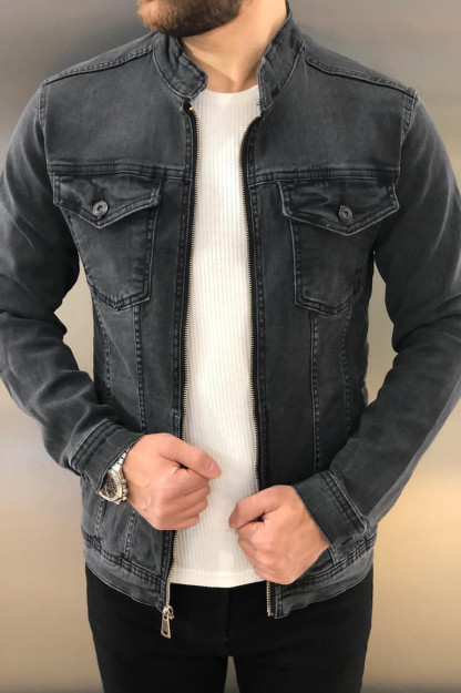 Erkaklar Uchun Jeans Kurtka-Pidjak 5014-2 Rad Jeans 5014-2|Черный_S_(36) S (36)
