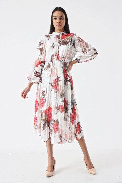 Oq Gulli Shifon Libos Myidol 5980|Белый_M_(38) M (38)