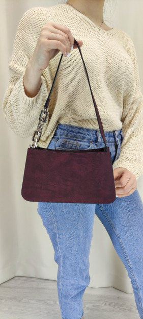 Sumka Ayollar Uchun Baget Yelkadan SHK Bag MYZ0000TRCS|Бордовый