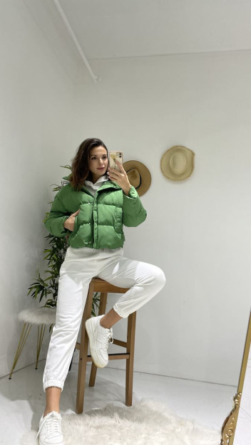 Yashil Shishma Kurtka Ayollar Uchun 6499 Myidol 6499|Зелёный_S_(36) M (38)