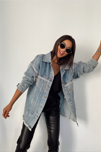 Ayollar Uchun Jeans Pidjak-Kurtka Baxramali SK104 Ez-Q SK104|Синий_S_(36) M (38)