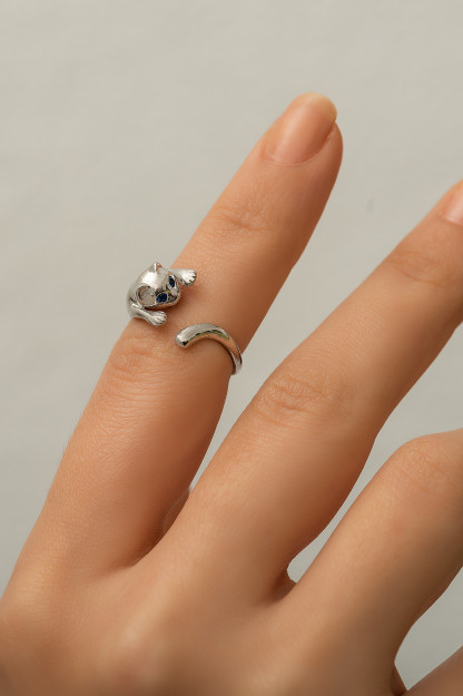 Ayollar Uchun Uzuk Mushuk Kumush 925 Proba PP7763 Larin Silver PP7763