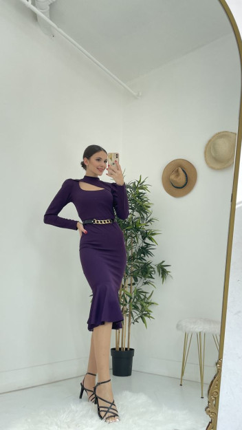 Kamarli Krep Libos Ayollar Uchun 6611 Myidol 6611|Слива_M_(38) M (38)