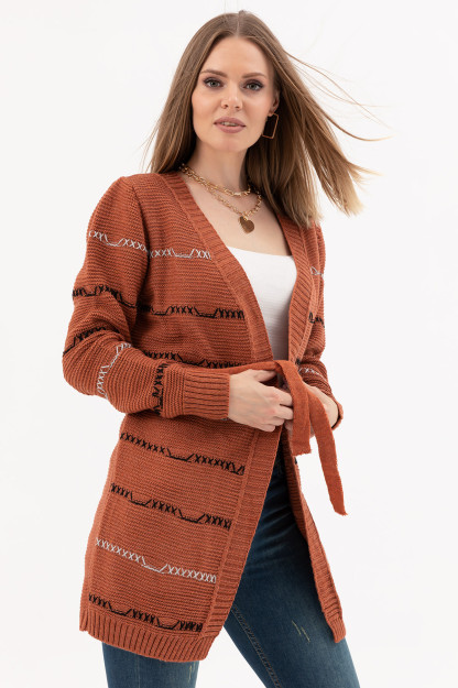 Kamarli Trikotaj Kardigan Zen 41035201620|Кирпичный_Цвет_СТД