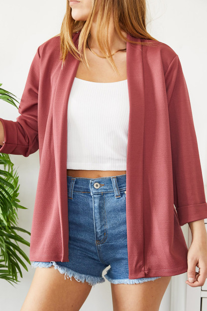 Jaket Quritilgan Atirgul Rangi 0YXK4-43769-65 Hanx 0YXK4-43769-65|Сухая_Роза_M_(38)