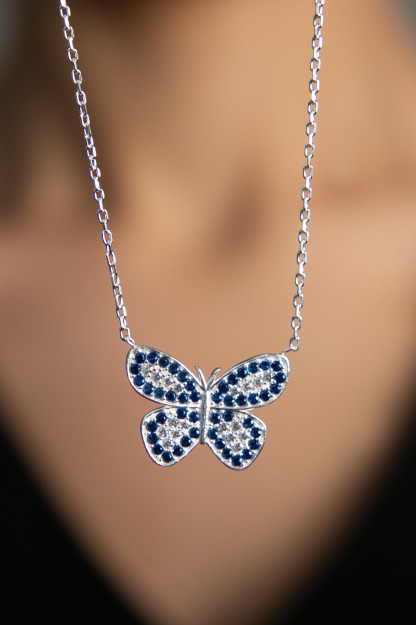 Серебряное Ожерелье Модель Бабочка 925 Пробы FA182600 Larin Silver FA182600