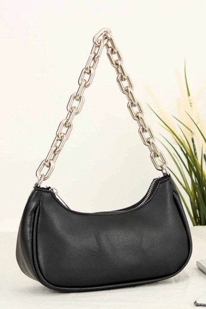 Женская Сумка на Руку с Цепом SM019 B-BAG SM019|Чёрный