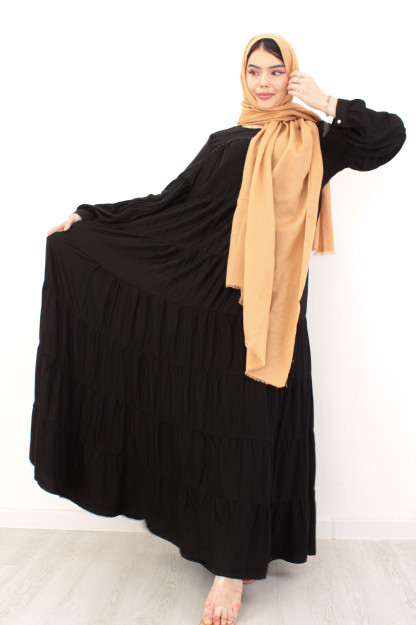 Ayollar Uchun Shishgan Engli Maxi Libos 10025 Simma Style 10025|Чёрный_L_(40) L (40)