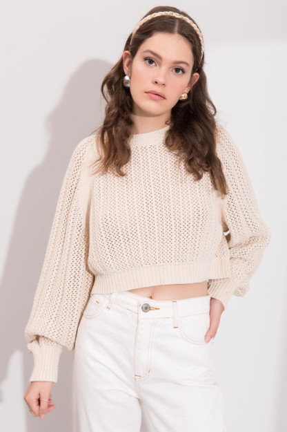 Бежевый Свитер Сетка BSL Fashion T1710|Бежевый_S_(36) L (40)