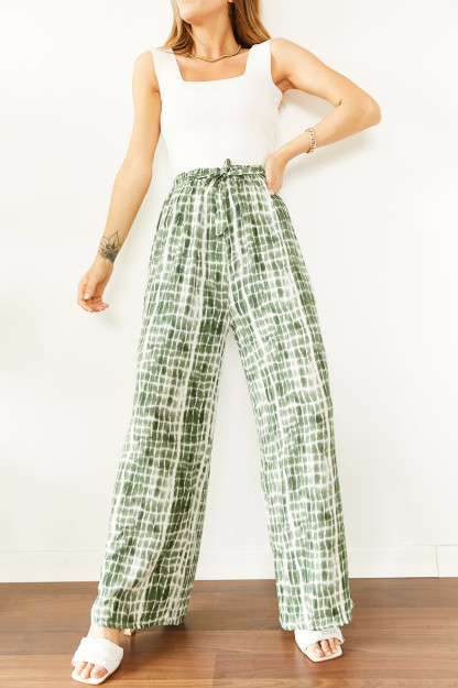 Short Elastik Naqshli Yashil 0YXK5-43891-38 Hanx 0YXK5-43891-38|Зеленый_S_(36) S (36)