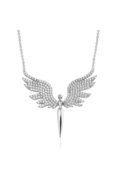 Серебряное Ожерелье 925, Модель Ангел с Камнями Циркон BJTR0114 Larin Silver BJTR0114|Серебрянный