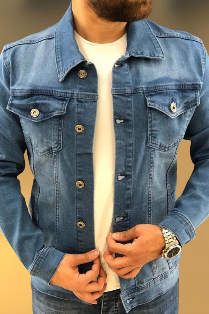 Мужская Джинсовая Куртка-Пиджак 5016-1 Rad Jeans 5016-1|Синий_S_(36) S (36)