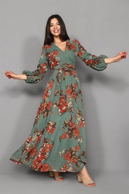 Gulli Shifon Uzun Libos 2358 Myidol 2438|Зелёный_L_(40) XL (42)
