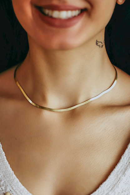 Серебряное Модель Italyan Колье 925 Пробы ELKMD50001 Larin Silver ELKMD50001|Золотистый