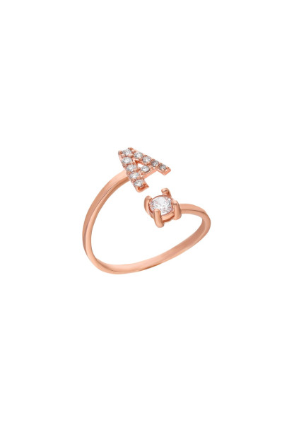 Ayollar Uchun Kumush A Harfli Uzuk 925 Proba Larin Silver M001|1A_Регулируемые