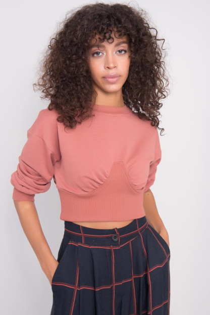 Kalta Pudrarang Sviter BSL Fashion 15427|Пудровый_S_(36) M (38)
