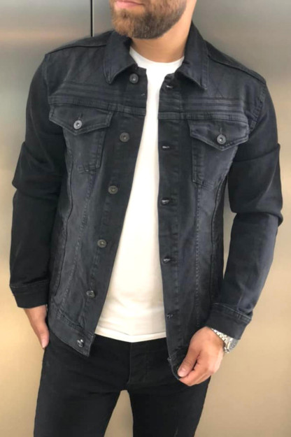 Erkaklar Uchun Jeans Kurtka-Pidjak 5017-2 Rad Jeans 5017-2|Черный_S_(36) XL (42)