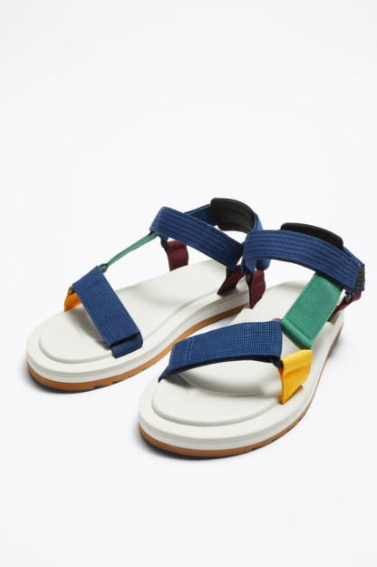 Мужские разноцветные сандалии ZARA 41