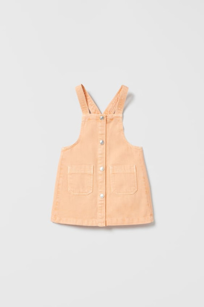 5-6 yil (116 sm)cho'ntakli dumaloq apron ko'ylak 04152522-V2023