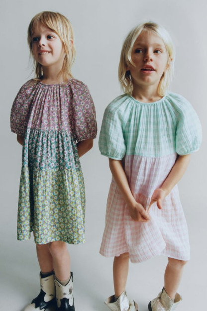 Gingham 18-24 oylik qatlamli ko'ylak (92 sm) 01278424-V2023