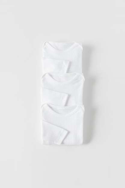 ДЕТСКИЕ/ 3-УПАКОВКА БОДИ С КРУГЛЫМ ВЫРЕЗОМ 12-18 months (86 cm)
