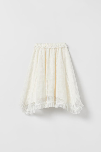 Asimmetrik DANTELLI yubka 9 yil (134 sm) 01480344-V2023