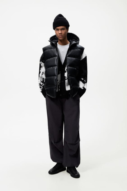 ПУХОВИК ИЗ ИСКУССТВЕННОЙ КОЖИ GILET L (US L)