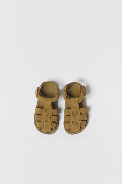 ZARA bolalar uchun katakli charm sandallar 23