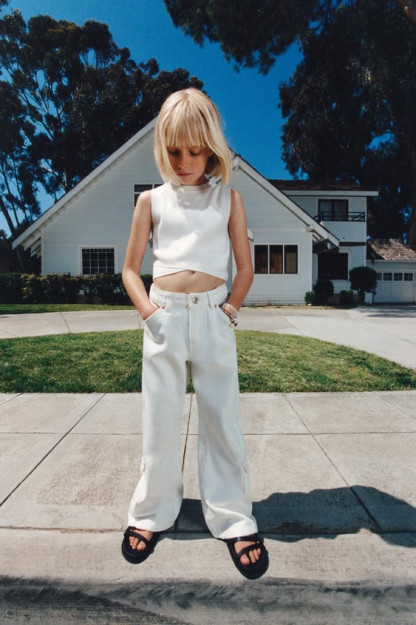 7 yil cho'ntakli jinsi shimlar (122 sm) 04302626-V2023