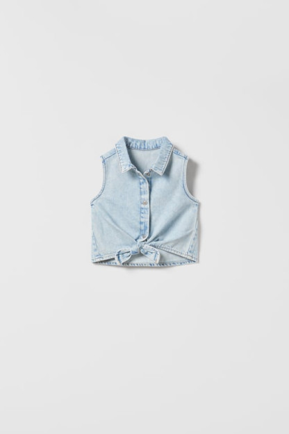 ДЖИНСОВЫЙ ТОП С УЗЛАМИ 5-6 years (116 cm)
