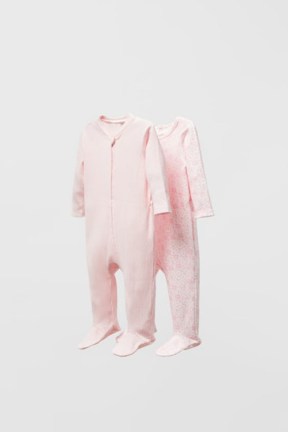 ДЕТСКИЕ/ ДВЕ УПАКОВКИ ПИЖАМ ИЗ РУБЛЕНОЙ ТКАНИ С ЦВЕТОЧНЫМ ПРИНТОМ 12-18 months (86 cm)