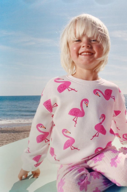 ТОЛСТОВКА С ФЛАМИНГО 2-3 years (98 cm)