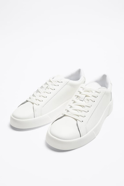 Мужские кожаные кроссовки ZARA 46