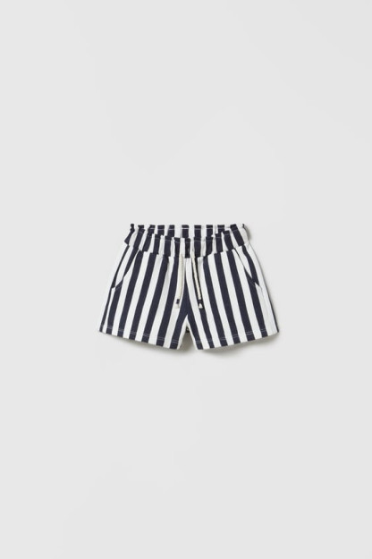 ZARA chiziqli jinsi bermuda shortilari 8yosh (128sm)