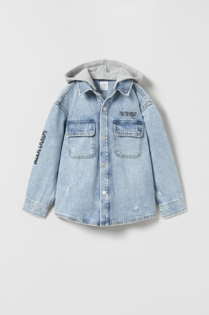 13-14 yil (164 sm) "graffiti" deb yozilgan Denim ko'ylak 04743784-V2023