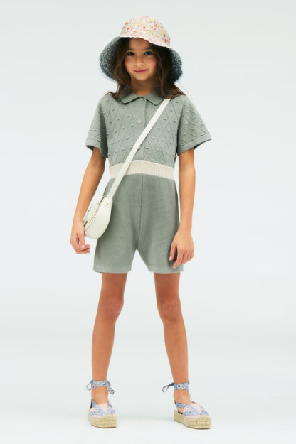 КОНТРАСТНЫЙ ТРИКОТАЖНЫЙ КОМБИНЕЗОН - ОГРАНИЧЕННОЕ ИЗДАНИЕ 12-13 years (158 cm)