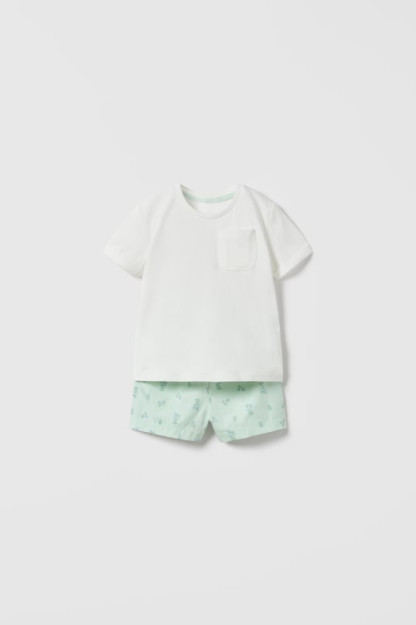ПИЖАМЫ ДЛЯ ДЕТЕЙ/ ПИЖАМЫ С ВЫРЕЗОМ НА ПУГОВИЦАХ И СУМКОЙ 4-5 years (110 cm)