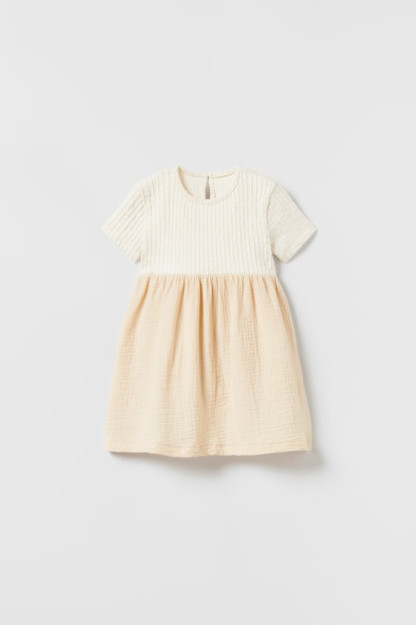 ДЕРЕВЕНСКОЕ ПЛАТЬЕ С КОНТРАСТНЫМ БЮСТОМ 4-5 years (110 cm)