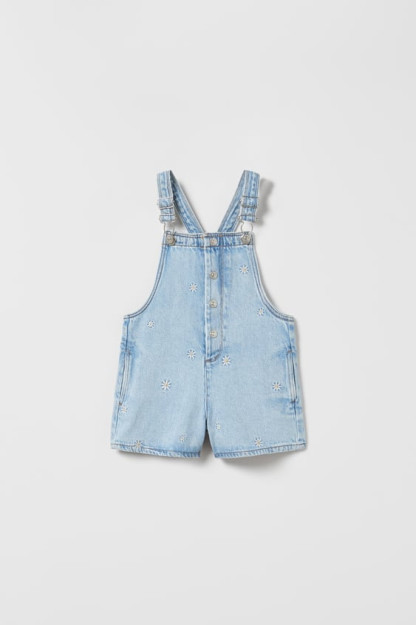 ДЖИНСОВЫЕ КАШПО С ВЫШИТЫМИ РОМАШКАМИ 3-4 years (104 cm)