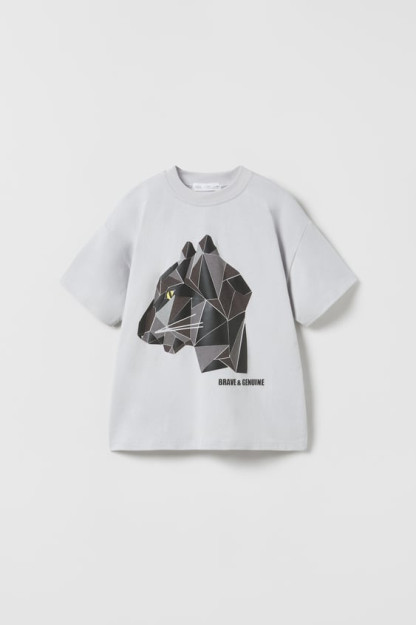Детская леопардовая футболка ZARA 11-12years (152cm)