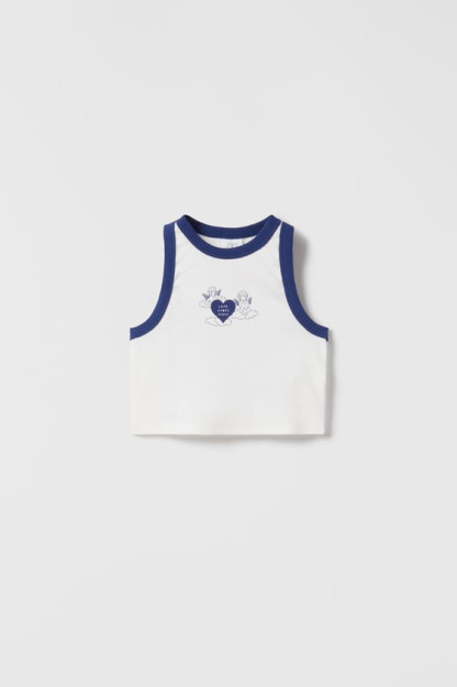 ZARA kontrastli bezakli top 11-12yosh (152sm)