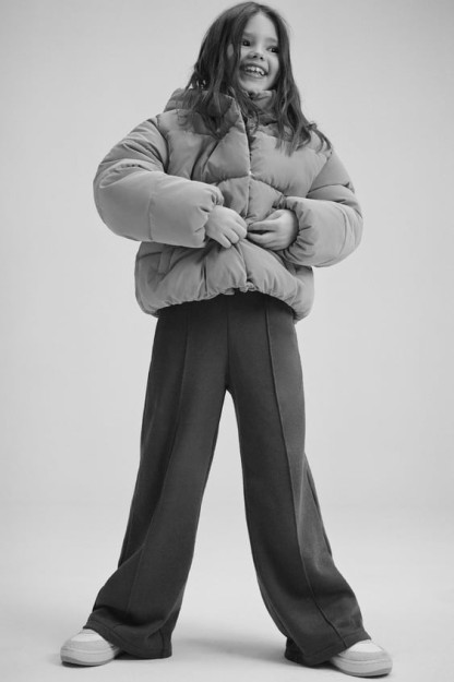 ПЛЮШЕВЫЕ БРЮКИ С ШИРОКИМИ ШТАНИНАМИ 9 years (134 cm)