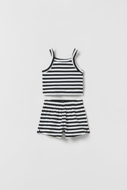 Полосатый топ и шорты-бермуды ZARA 11-12years (152cm)