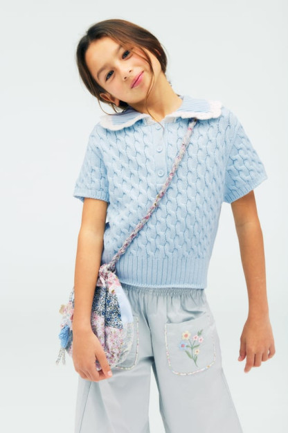 Трикотажная рубашка поло с отделкой- ограниченная серия ZARA 13-14years (164cm)