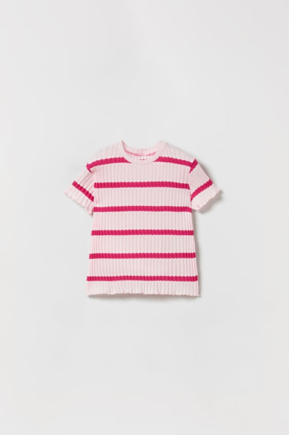 ФУТБОЛКА В ПОЛОСКУ С РИФЛЕНЫМ ЦВЕТНЫМ БЛОКОМ 5-6 years (116 cm)