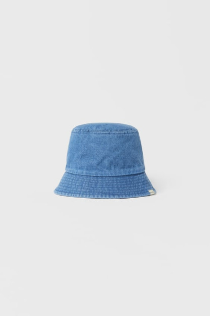 10-14 yil (56 sm)yorliqli bolalar / Denim paqir shlyapasi