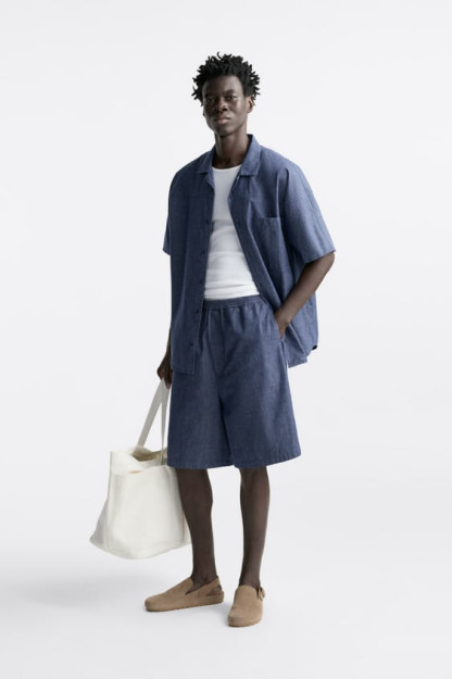 LINEN PAXTA L BERMUDA SHORTILARI