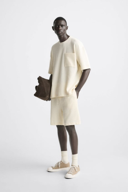 SEERSUCKER XL TEKSTURALI BERMUDA SHORTILARI